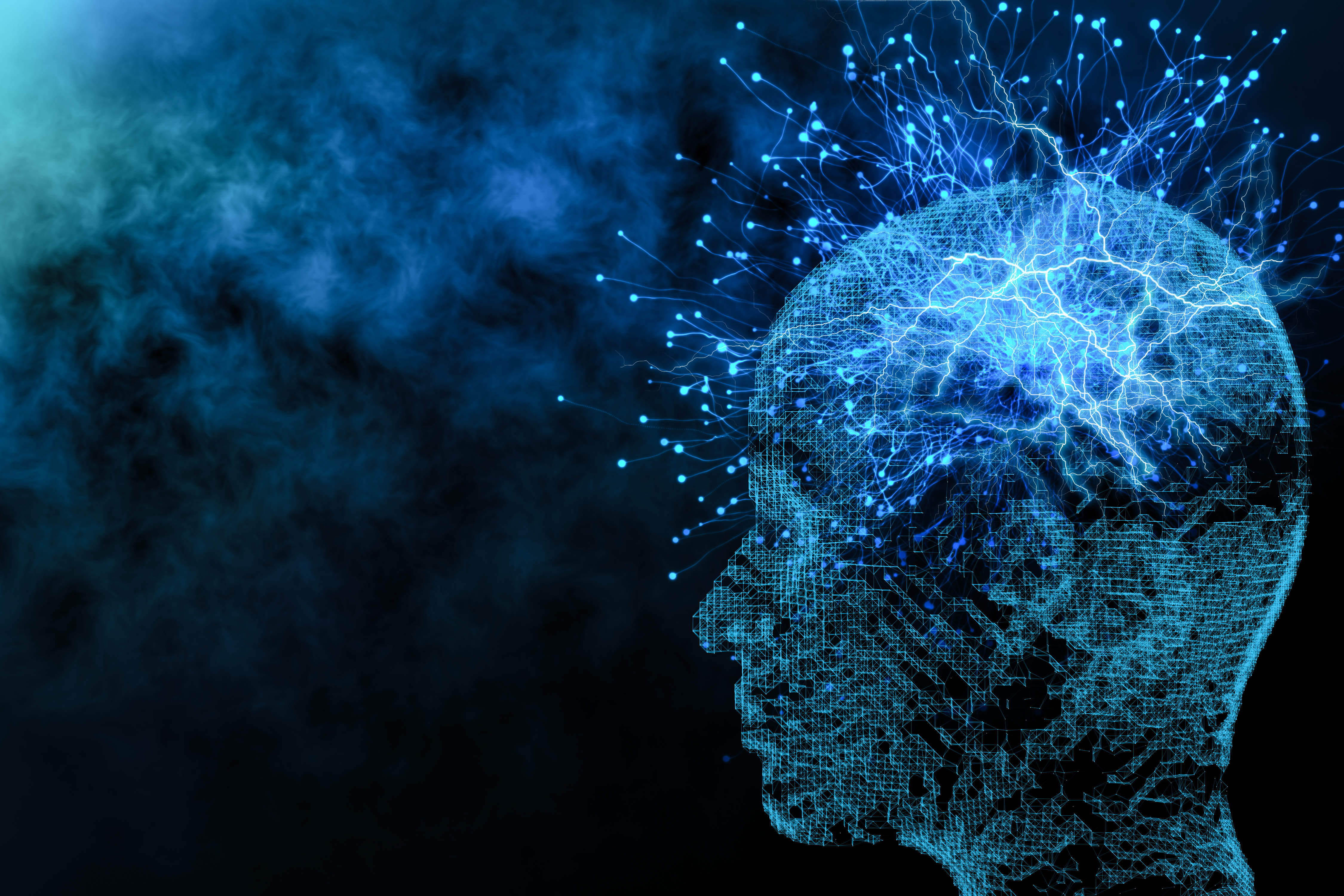 Что такое нейро. Искусственный интеллект мозг. Интеллект человека. Мозг интеллект. Мозг человека на синем фоне.