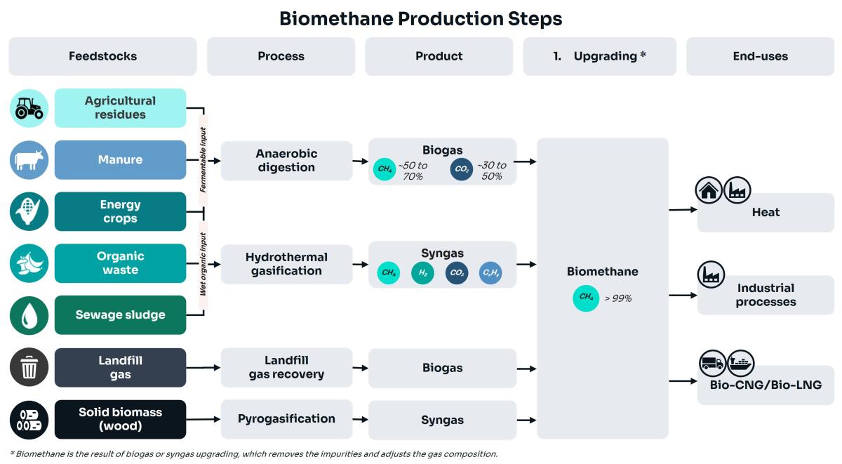 Biomethane Production Steps 