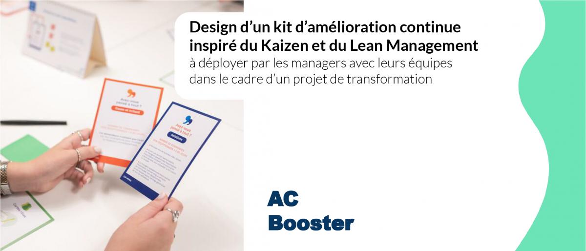 Slide 3 - Réalisation pour AC Booster, aperçu d'un kit d'amélioration continue inspiré du Kaizen et du Lean Management
