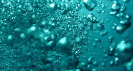 Bubbles seen underwater