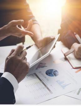 people reviewing documents 