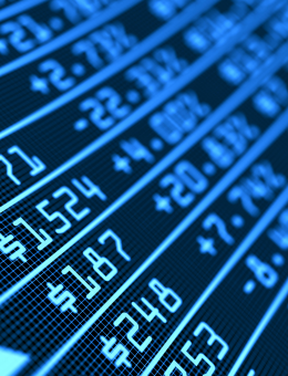 Stocks going up and down