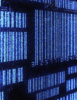 An abstract image of data on a screen