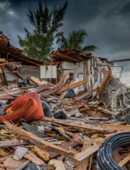 house destruction due to climate change