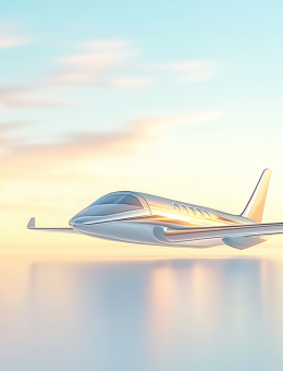 Glass like airport with a plane