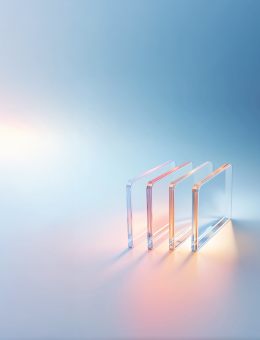 Transparent square glass