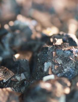 Macro Pyrite mineral